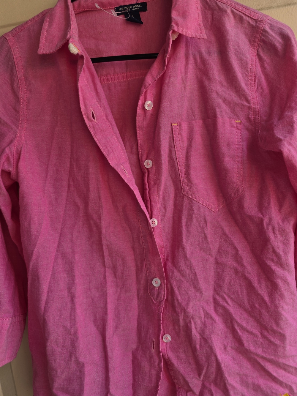 U.S. Polo Assn. Men’s Pink Button-Up Shirt